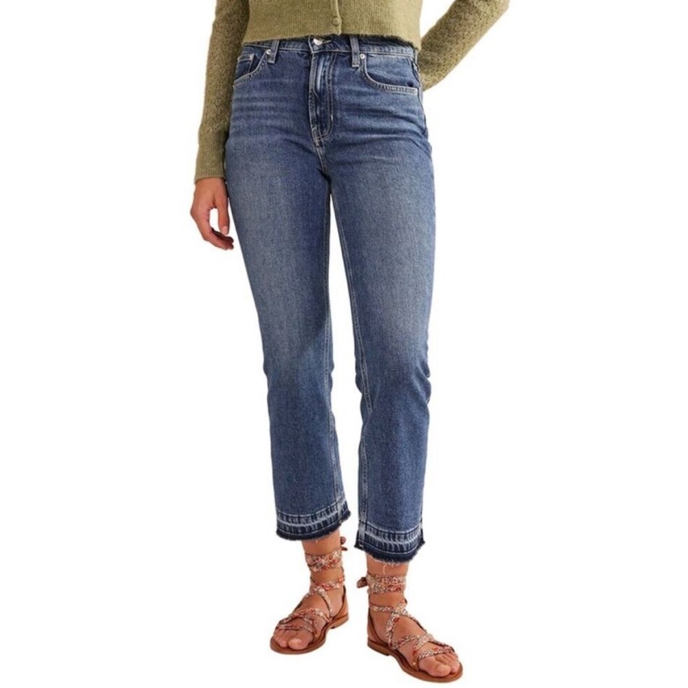 BODEN Baby Kick Cropped Jeans Vintage Wash Raw Hem